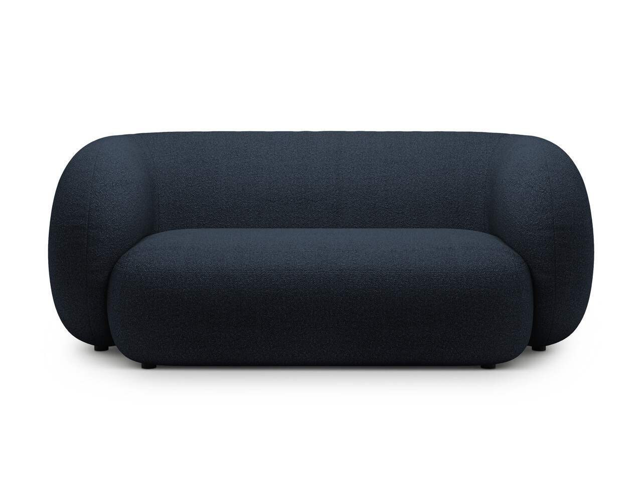 Canapea modulara 2 locuri, Kate, Micadoni Home, 183x99x76 cm, tesatura boucle, albastru inchis - imagine 5